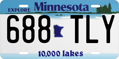 MN license plate 688TLY