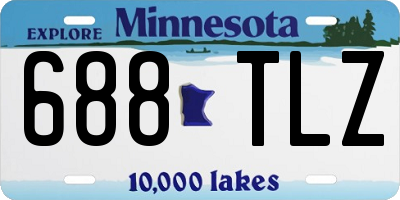 MN license plate 688TLZ