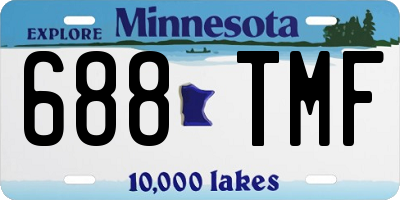 MN license plate 688TMF