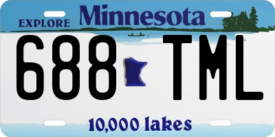 MN license plate 688TML