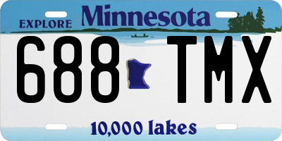 MN license plate 688TMX