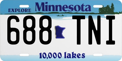 MN license plate 688TNI