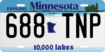 MN license plate 688TNP