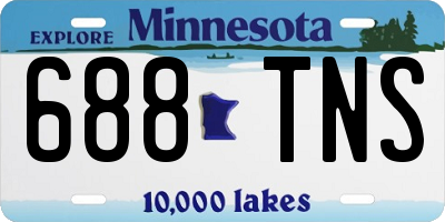 MN license plate 688TNS