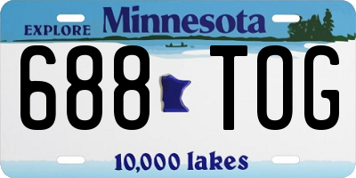 MN license plate 688TOG