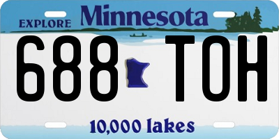 MN license plate 688TOH