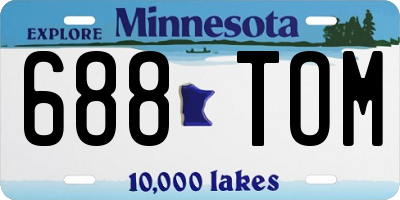 MN license plate 688TOM