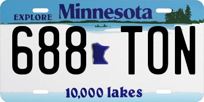 MN license plate 688TON