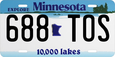 MN license plate 688TOS