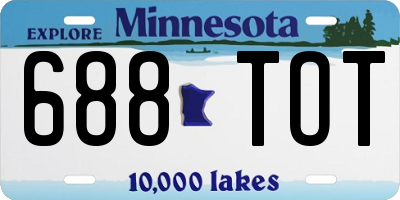 MN license plate 688TOT