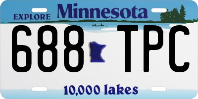 MN license plate 688TPC