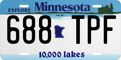 MN license plate 688TPF