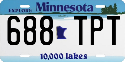 MN license plate 688TPT