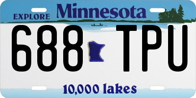 MN license plate 688TPU