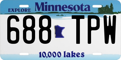 MN license plate 688TPW