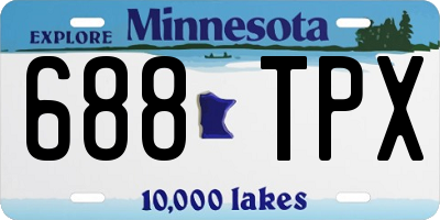 MN license plate 688TPX