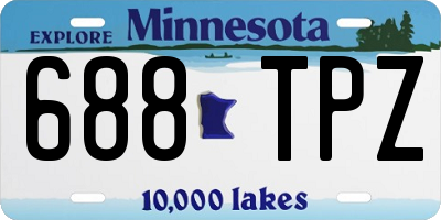MN license plate 688TPZ