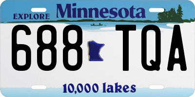 MN license plate 688TQA