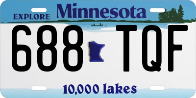 MN license plate 688TQF