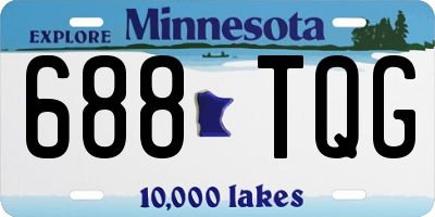 MN license plate 688TQG