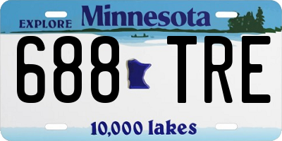 MN license plate 688TRE