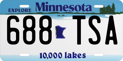 MN license plate 688TSA