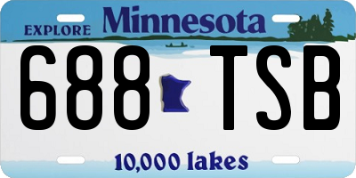 MN license plate 688TSB