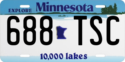 MN license plate 688TSC