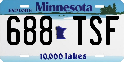 MN license plate 688TSF