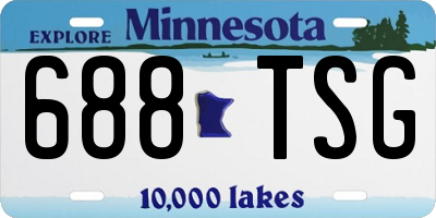 MN license plate 688TSG