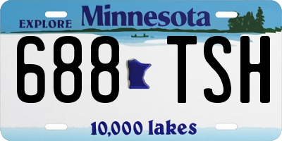 MN license plate 688TSH