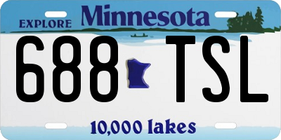 MN license plate 688TSL