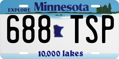 MN license plate 688TSP