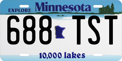 MN license plate 688TST