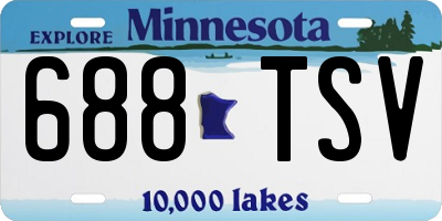 MN license plate 688TSV