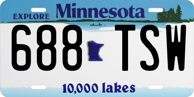 MN license plate 688TSW