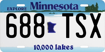 MN license plate 688TSX