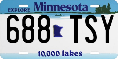 MN license plate 688TSY