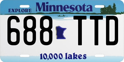 MN license plate 688TTD