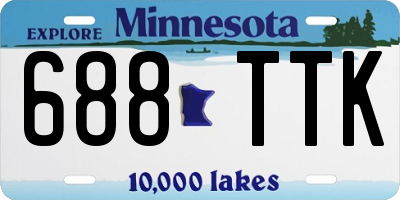 MN license plate 688TTK