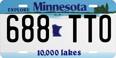 MN license plate 688TTO