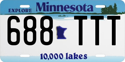 MN license plate 688TTT