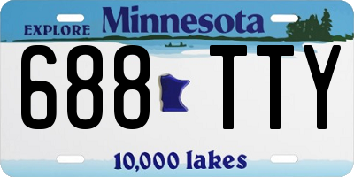 MN license plate 688TTY