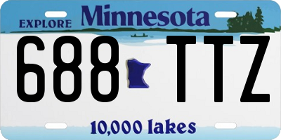 MN license plate 688TTZ