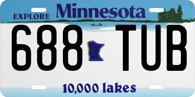 MN license plate 688TUB