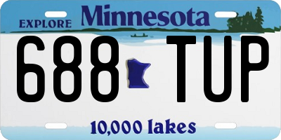 MN license plate 688TUP