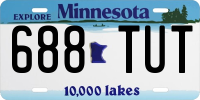 MN license plate 688TUT