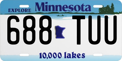 MN license plate 688TUU