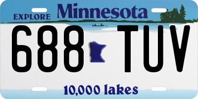 MN license plate 688TUV