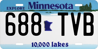 MN license plate 688TVB